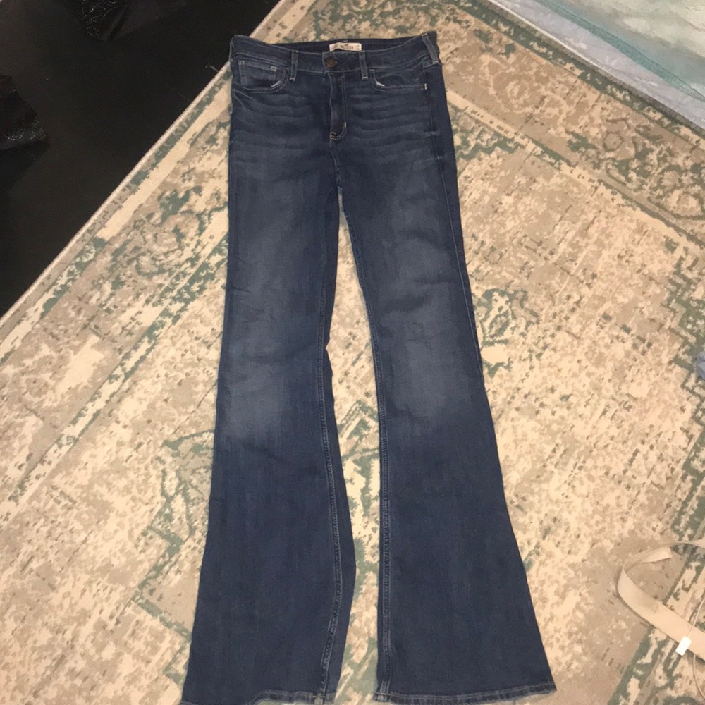 Dark denim boot cut jeans